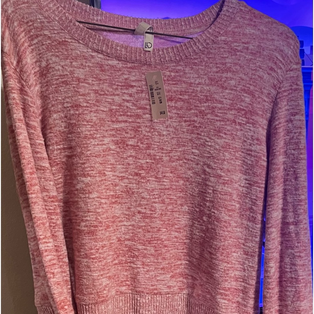 pink sheer womens sweater